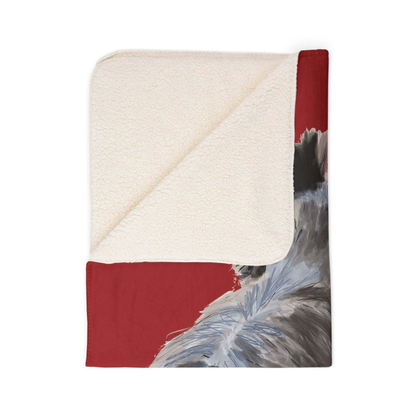 Cozy Scottish Terrier Dog Lover Fleece Sherpa Blanket | Pet Gift, Home Decor - Blue Cava