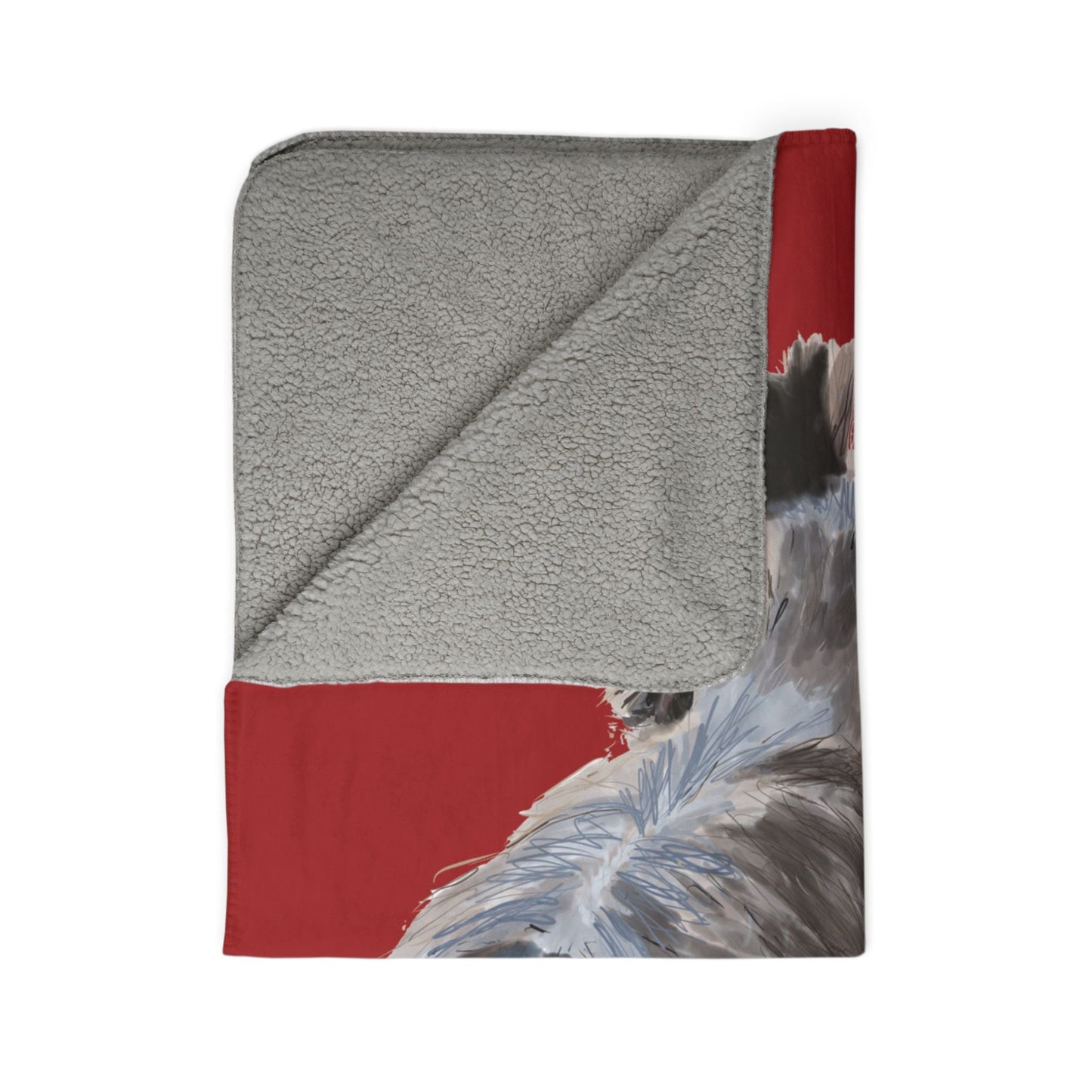 Cozy Scottish Terrier Dog Lover Fleece Sherpa Blanket | Pet Gift, Home Decor - Blue Cava