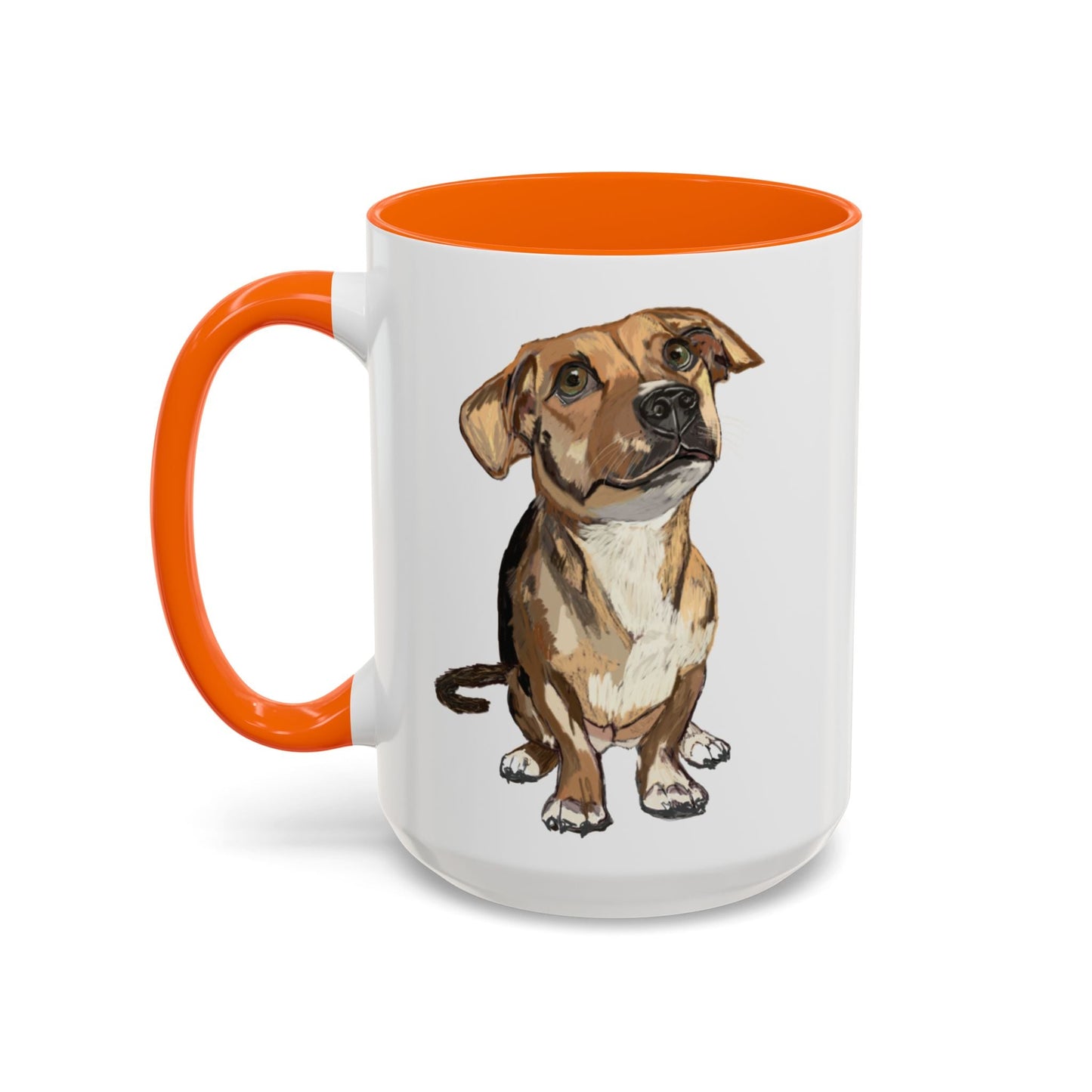 Curious Dog Two Tone Ceramic Mug - 11 oz & 15 oz - Blue Cava