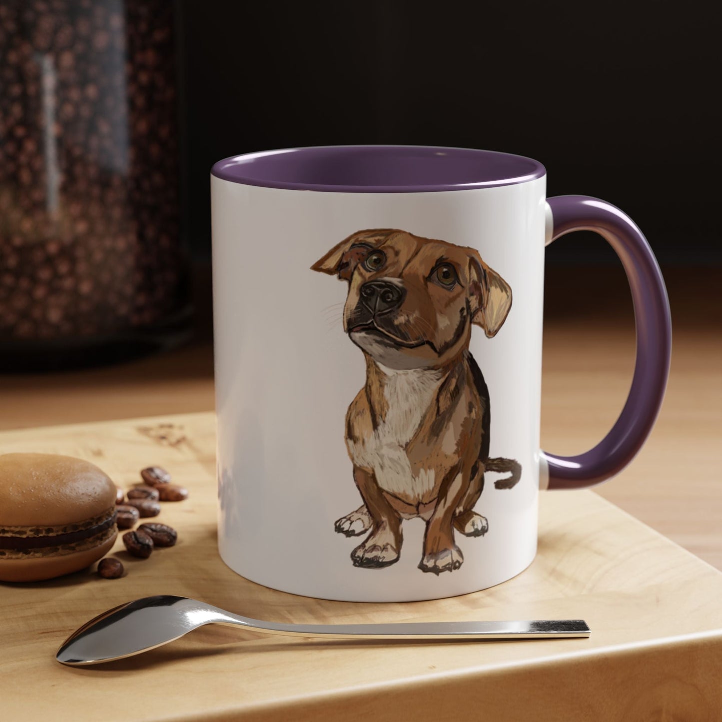 Curious Dog Two Tone Ceramic Mug - 11 oz & 15 oz - Blue Cava