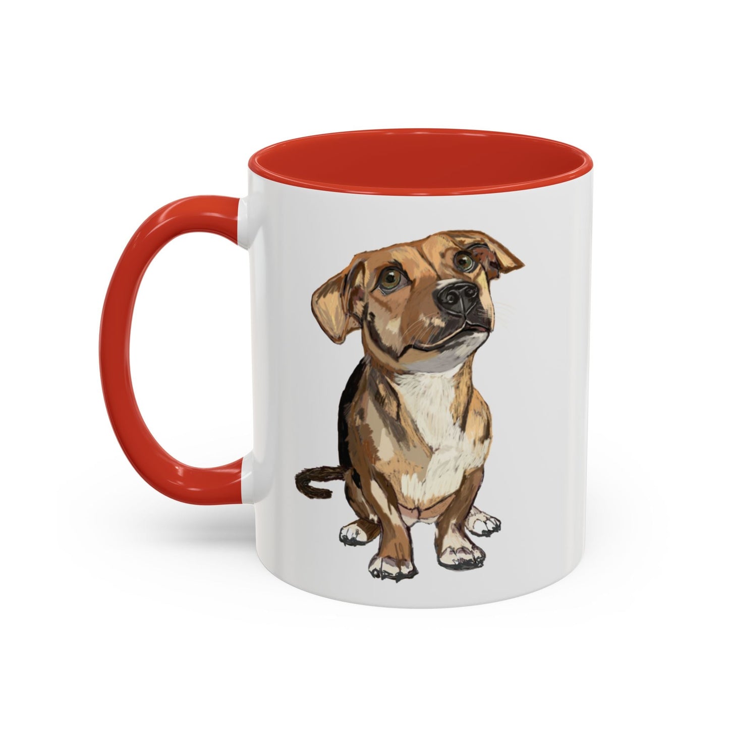 Curious Dog Two Tone Ceramic Mug - 11 oz & 15 oz - Blue Cava