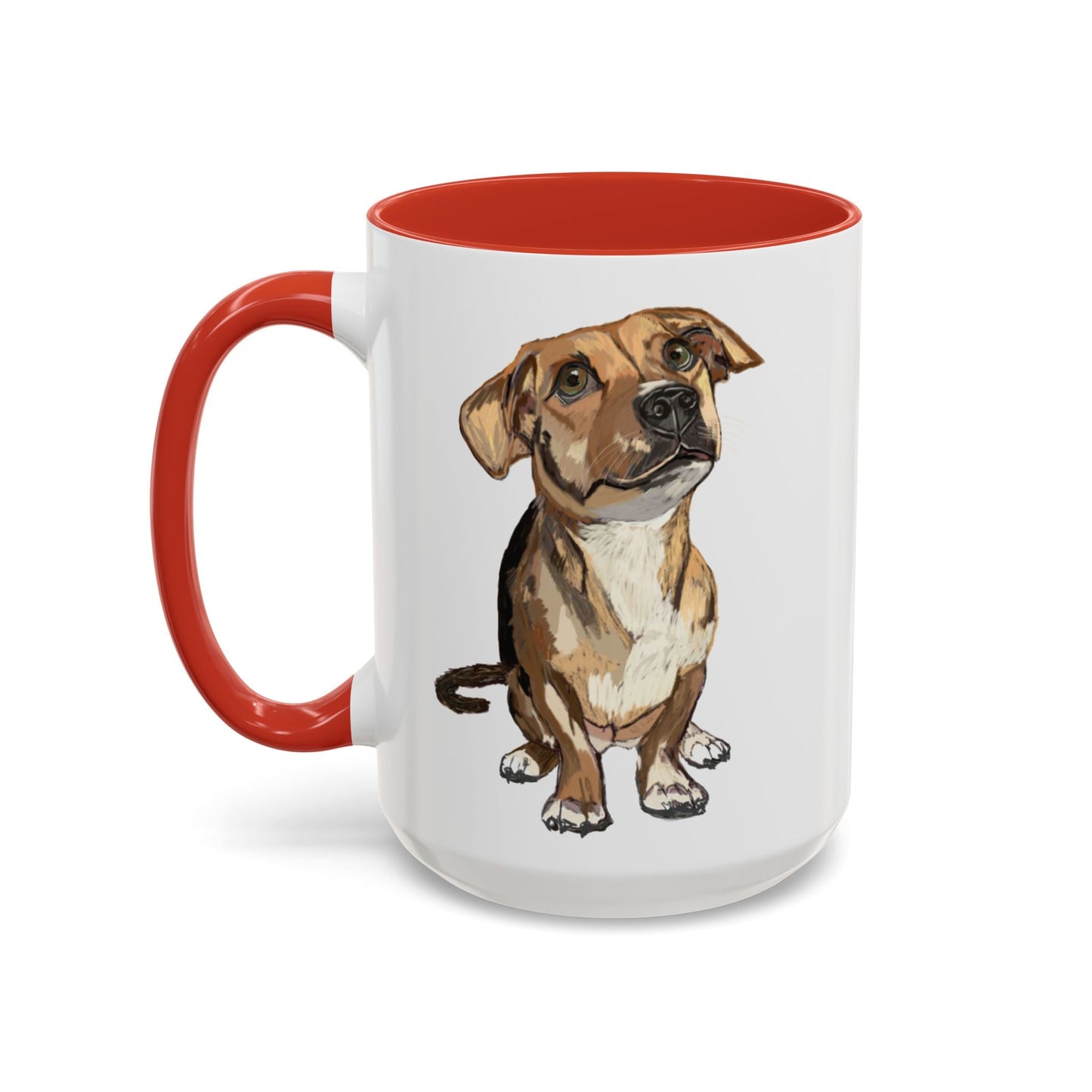 Curious Dog Two Tone Ceramic Mug - 11 oz & 15 oz - Blue Cava