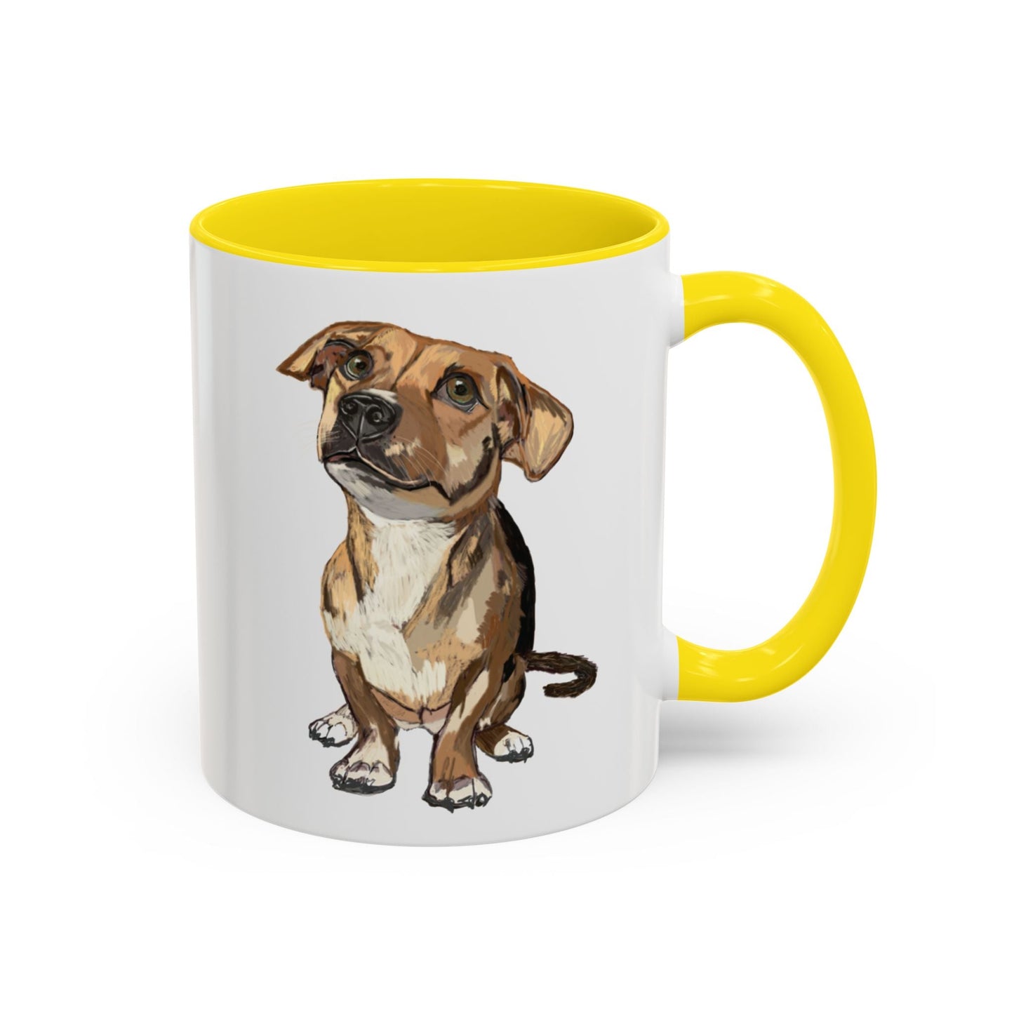 Curious Dog Two Tone Ceramic Mug - 11 oz & 15 oz - Blue Cava