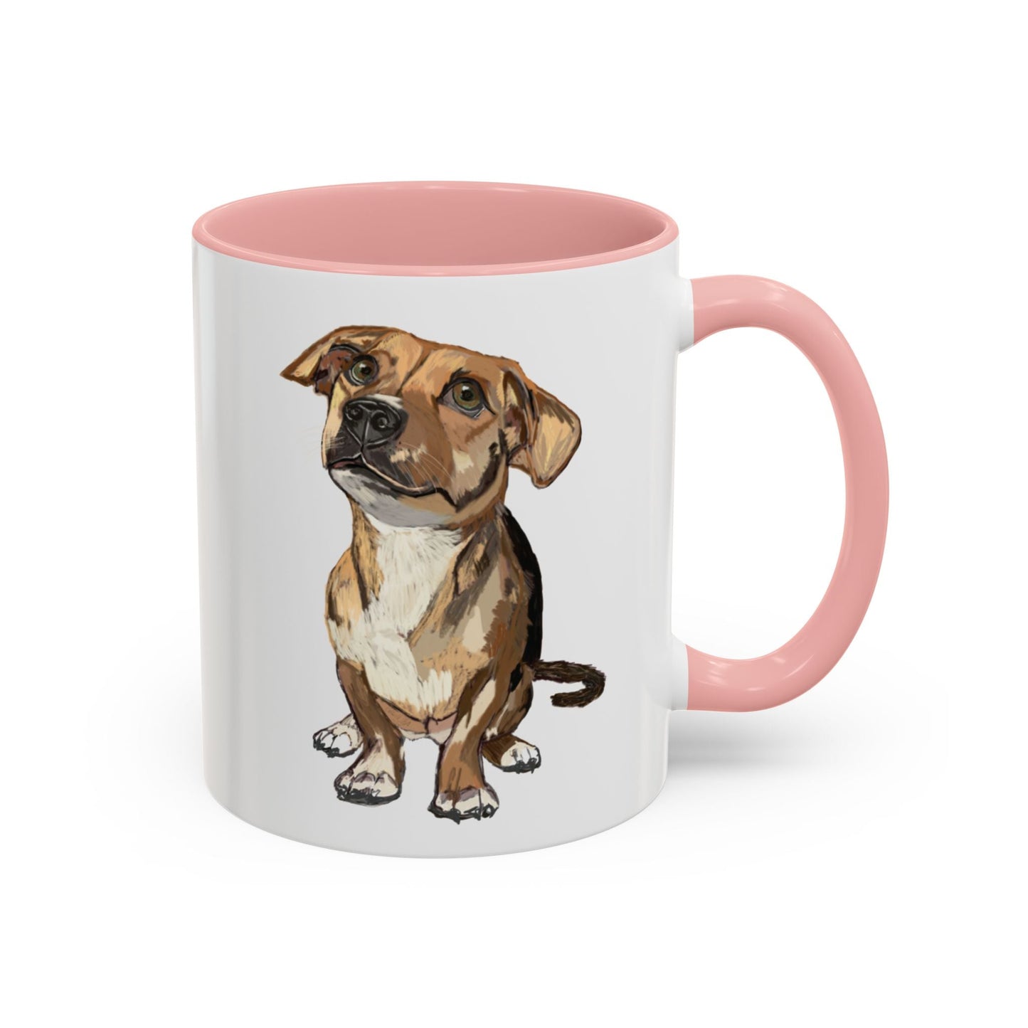 Curious Dog Two Tone Ceramic Mug - 11 oz & 15 oz - Blue Cava