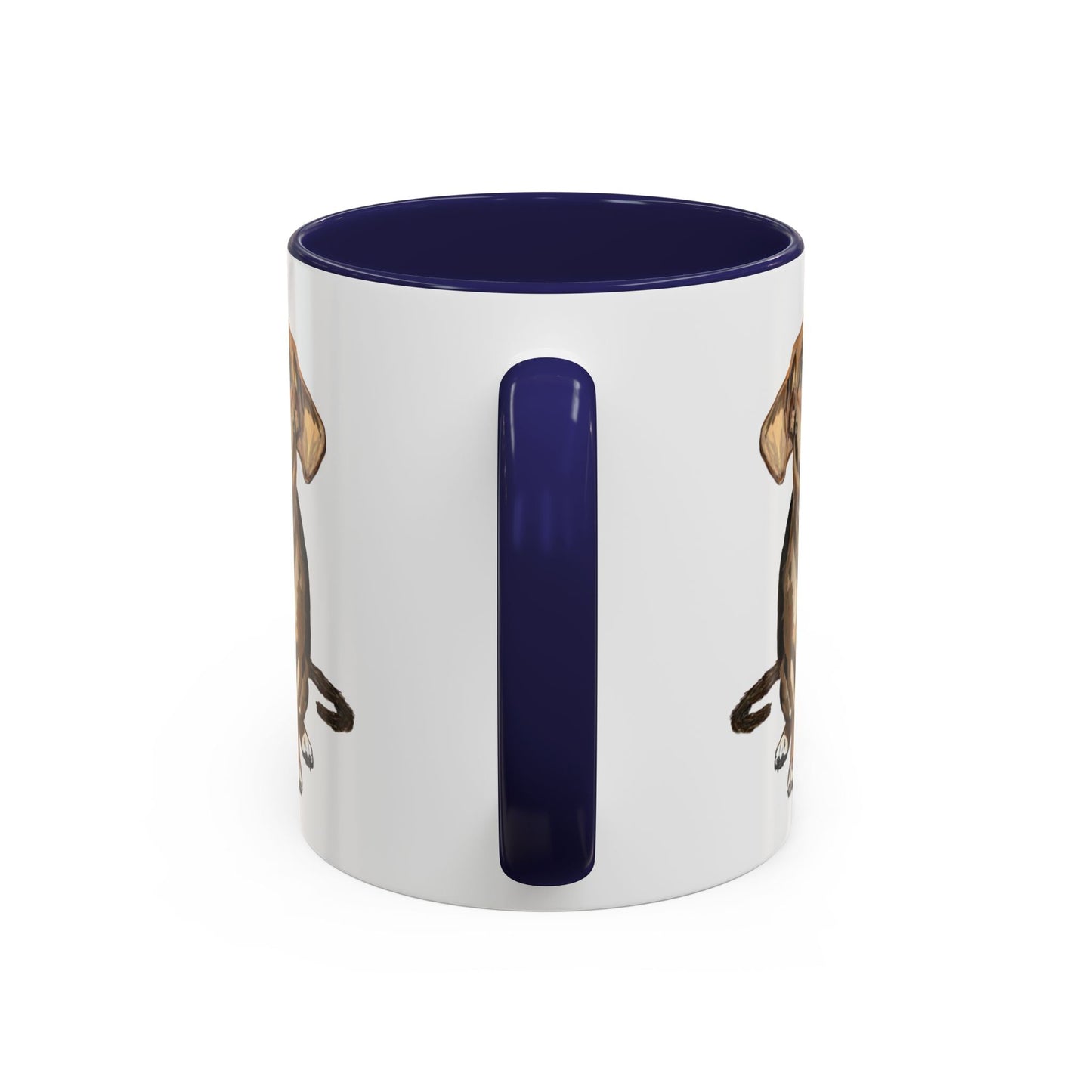 Curious Dog Two Tone Ceramic Mug - 11 oz & 15 oz - Blue Cava