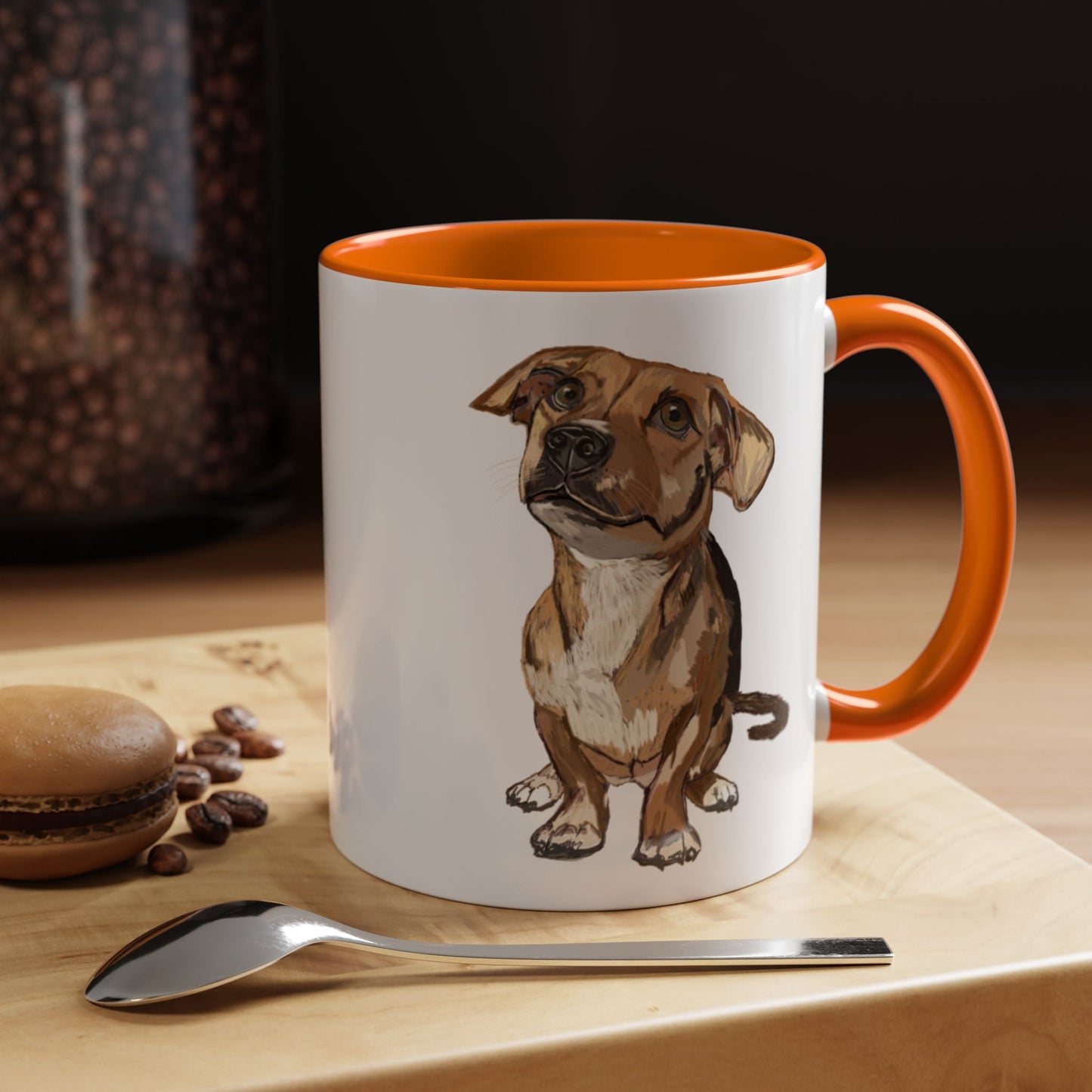 Curious Dog Two Tone Ceramic Mug - 11 oz & 15 oz - Blue Cava