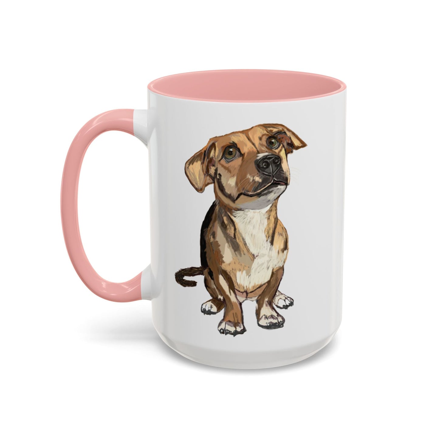 Curious Dog Two Tone Ceramic Mug - 11 oz & 15 oz - Blue Cava
