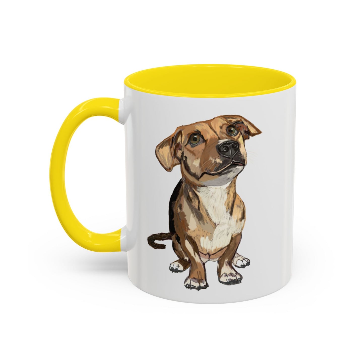 Curious Dog Two Tone Ceramic Mug - 11 oz & 15 oz - Blue Cava
