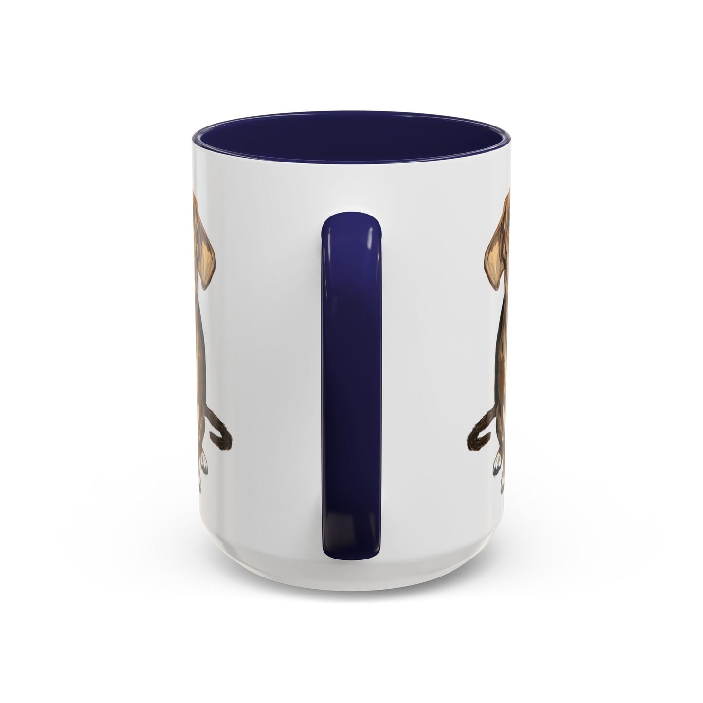 Curious Dog Two Tone Ceramic Mug - 11 oz & 15 oz - Blue Cava