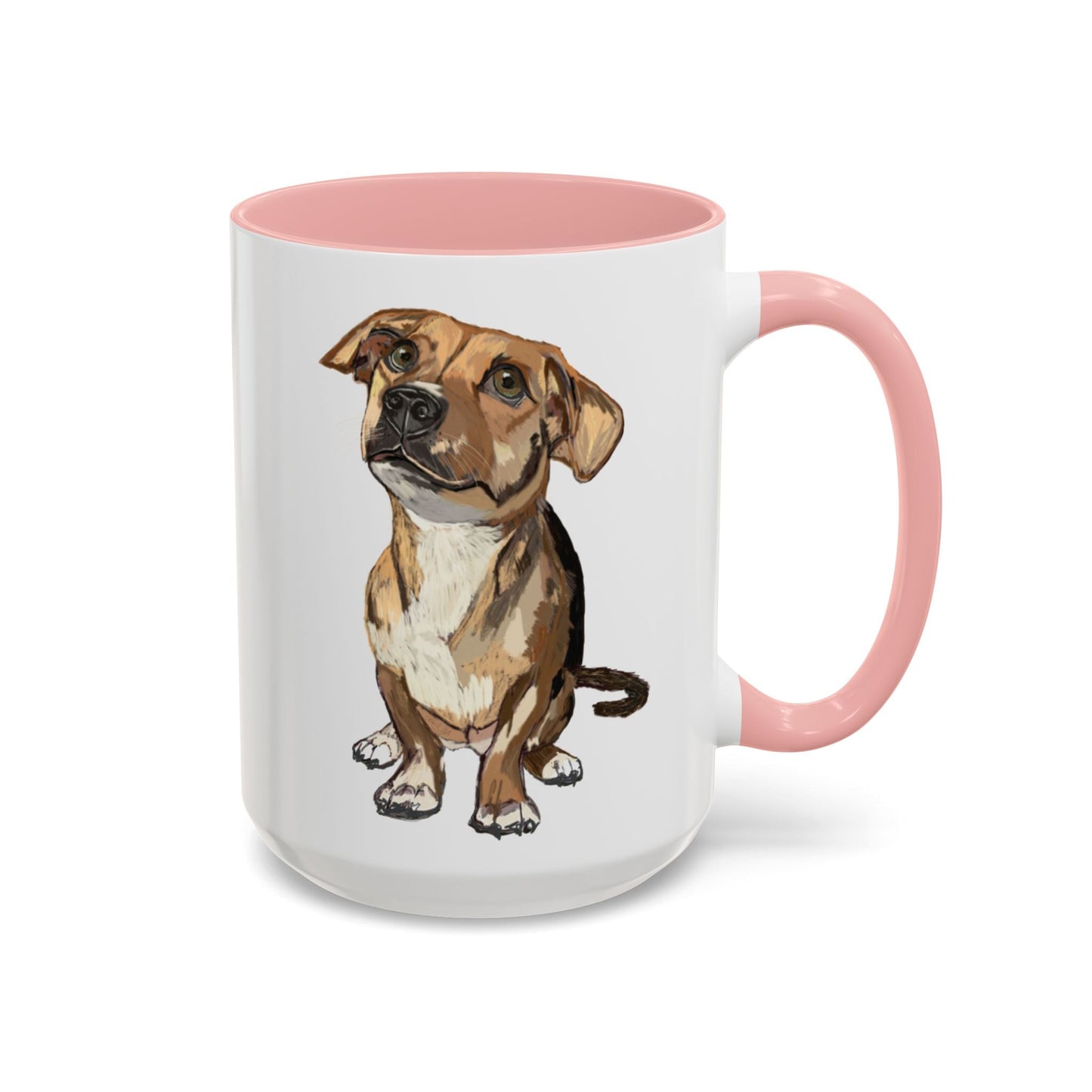 Curious Dog Two Tone Ceramic Mug - 11 oz & 15 oz - Blue Cava