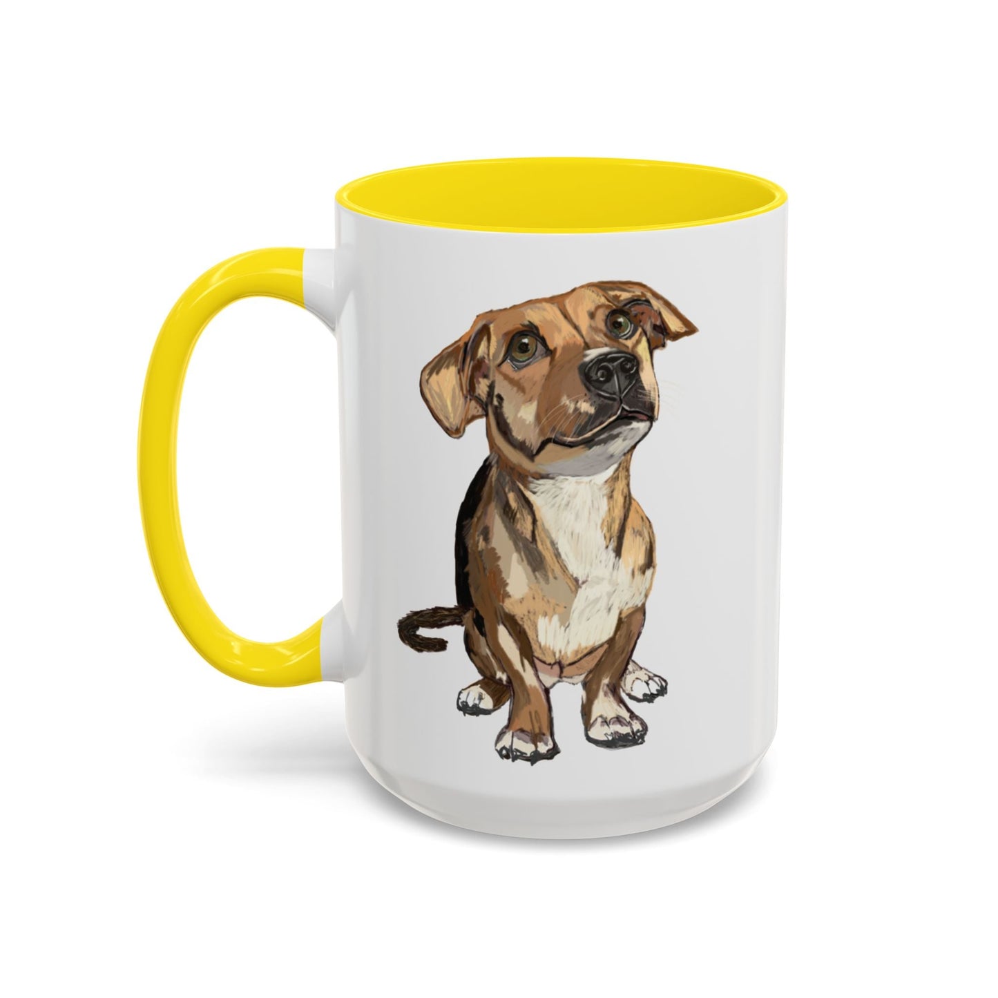 Curious Dog Two Tone Ceramic Mug - 11 oz & 15 oz - Blue Cava