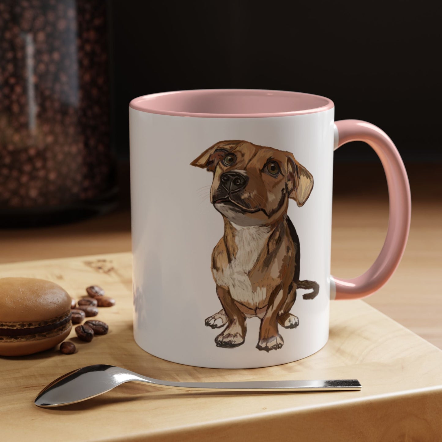 Curious Dog Two Tone Ceramic Mug - 11 oz & 15 oz - Blue Cava