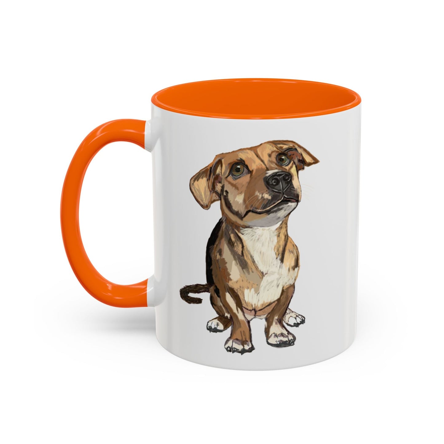 Curious Dog Two Tone Ceramic Mug - 11 oz & 15 oz - Blue Cava