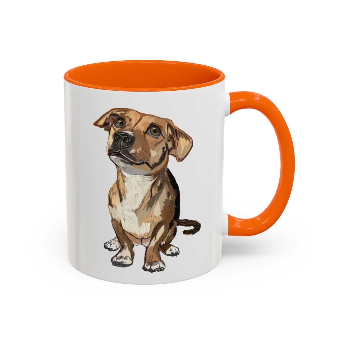Curious Dog Two Tone Ceramic Mug - 11 oz & 15 oz - Blue Cava
