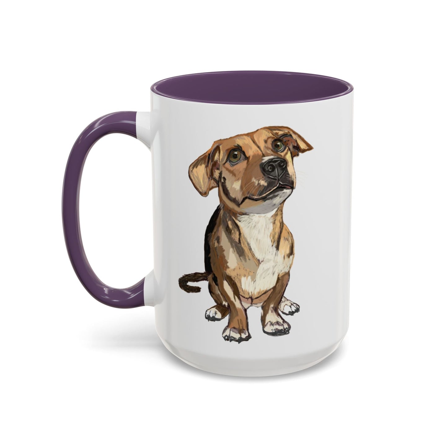 Curious Dog Two Tone Ceramic Mug - 11 oz & 15 oz - Blue Cava