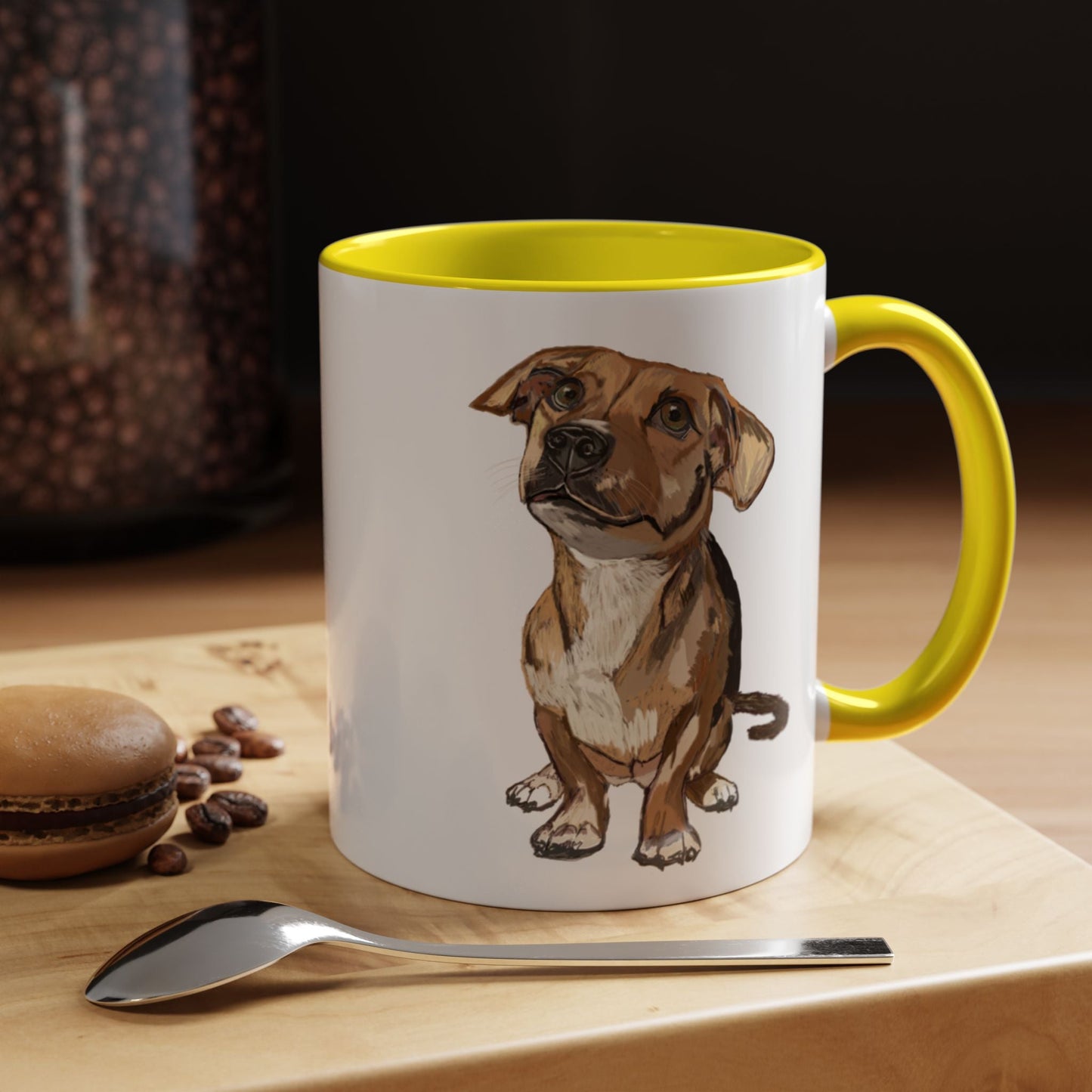 Curious Dog Two Tone Ceramic Mug - 11 oz & 15 oz - Blue Cava