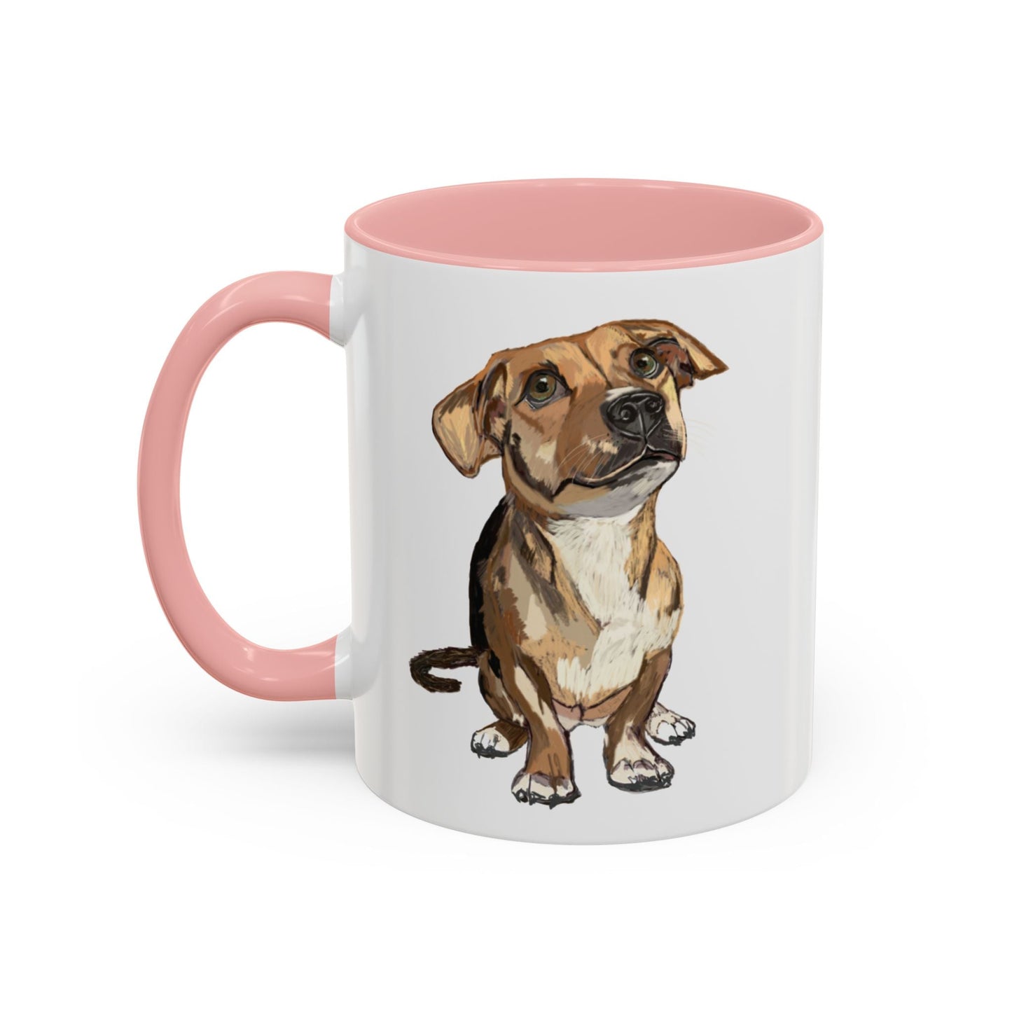 Curious Dog Two Tone Ceramic Mug - 11 oz & 15 oz - Blue Cava