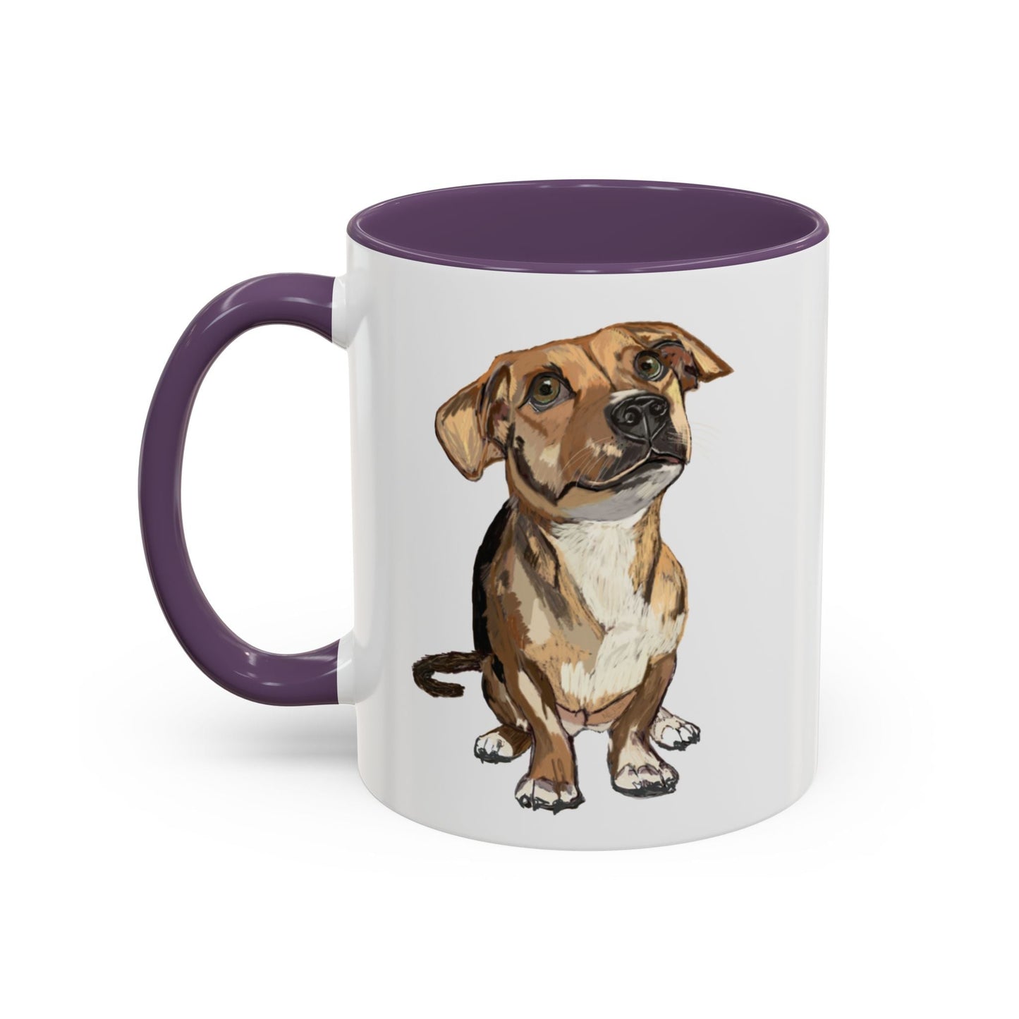 Curious Dog Two Tone Ceramic Mug - 11 oz & 15 oz - Blue Cava