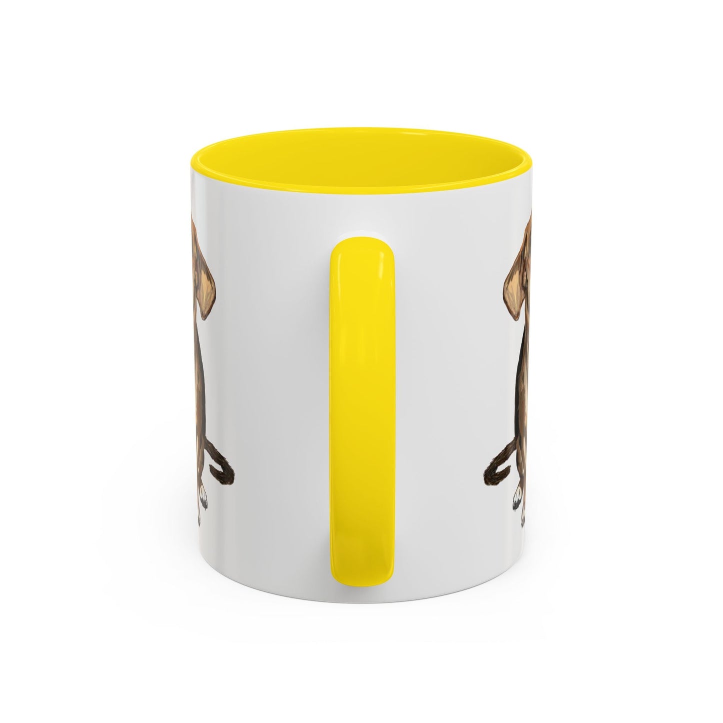 Curious Dog Two Tone Ceramic Mug - 11 oz & 15 oz - Blue Cava