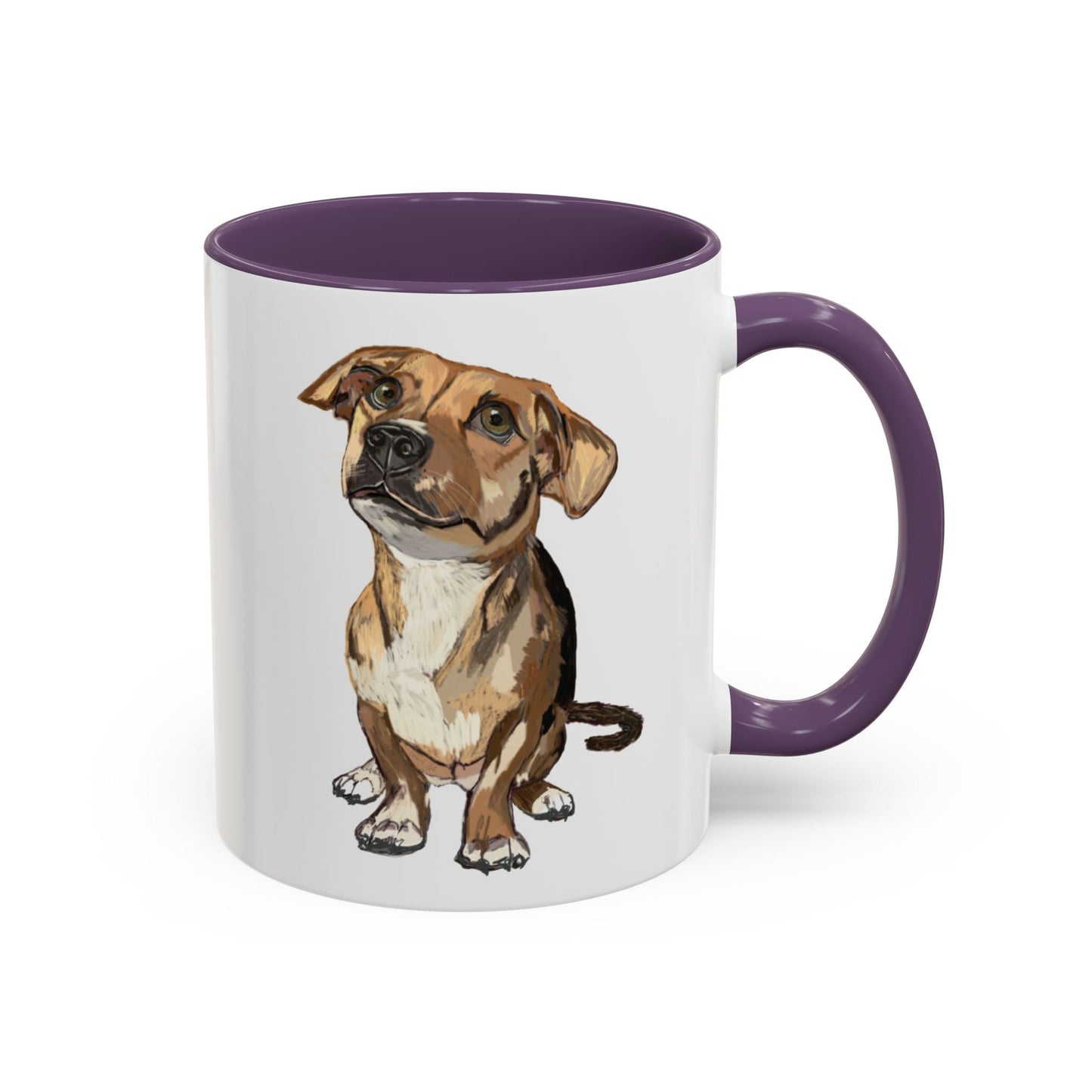 Curious Dog Two Tone Ceramic Mug - 11 oz & 15 oz - Blue Cava