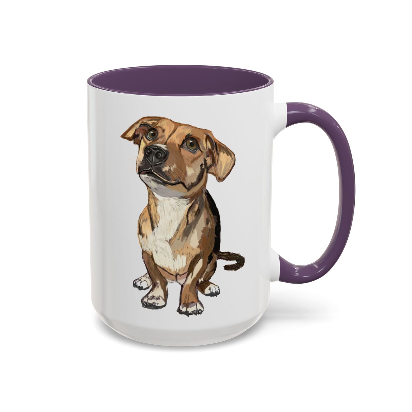 Curious Dog Two Tone Ceramic Mug - 11 oz & 15 oz - Blue Cava