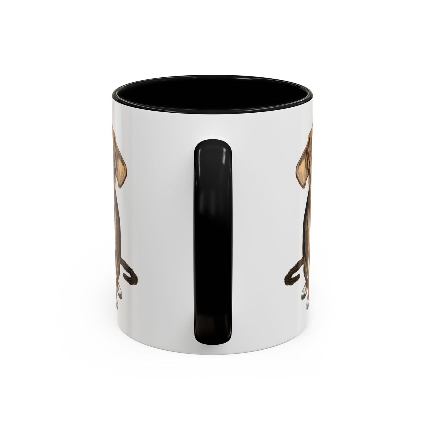 Curious Dog Two Tone Ceramic Mug - 11 oz & 15 oz - Blue Cava