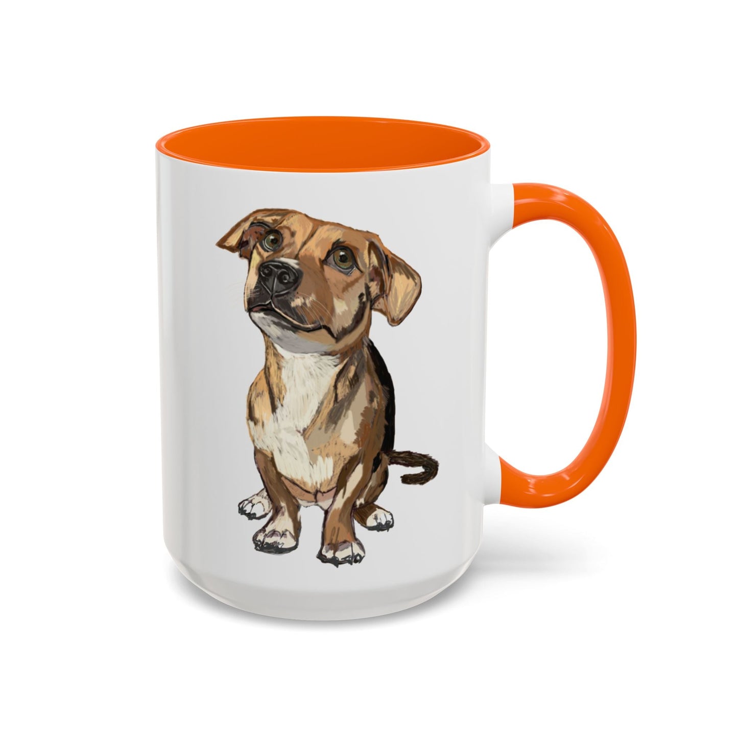 Curious Dog Two Tone Ceramic Mug - 11 oz & 15 oz - Blue Cava