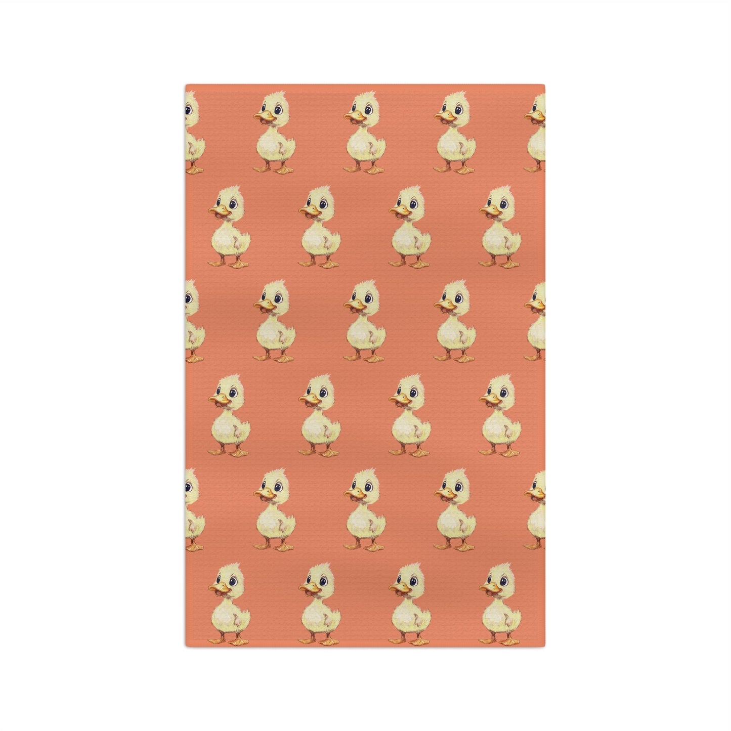 Cute Duckling Microfiber Waffle Towel - Blue Cava
