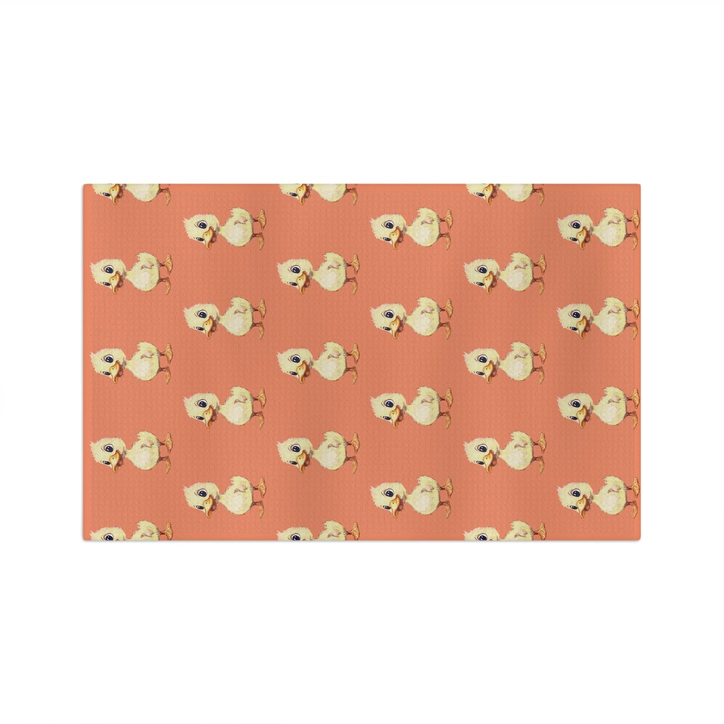 Cute Duckling Microfiber Waffle Towel - Blue Cava