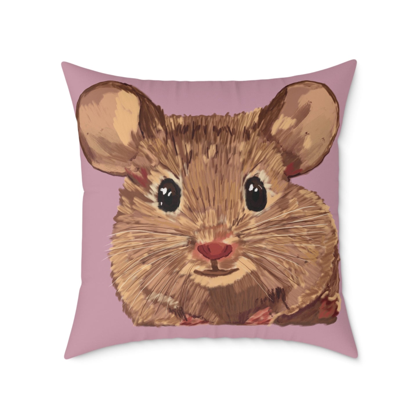 Cute Mouse Square Pillow | Adorable Animal Decor, 16”, 18”, 20” 24” 26” - Blue Cava