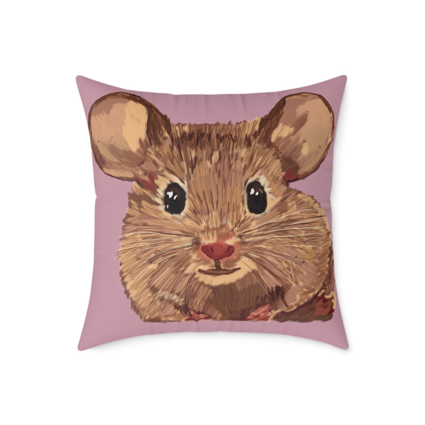 Cute Mouse Square Pillow | Adorable Animal Decor, 16”, 18”, 20” 24” 26” - Blue Cava