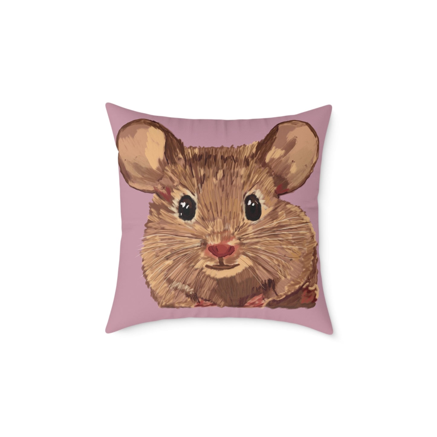 Cute Mouse Square Pillow | Adorable Animal Decor, 16”, 18”, 20” 24” 26” - Blue Cava