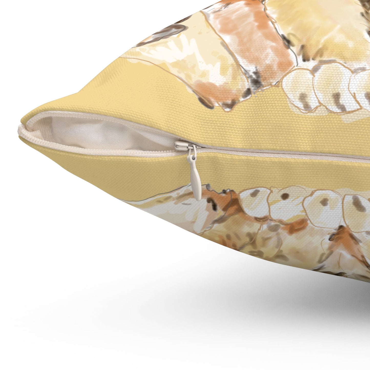 Cute Tiger Square Throw Pillow - Cozy Nursery Decorative Pillow, Kids Room Accent - Blue Cava
