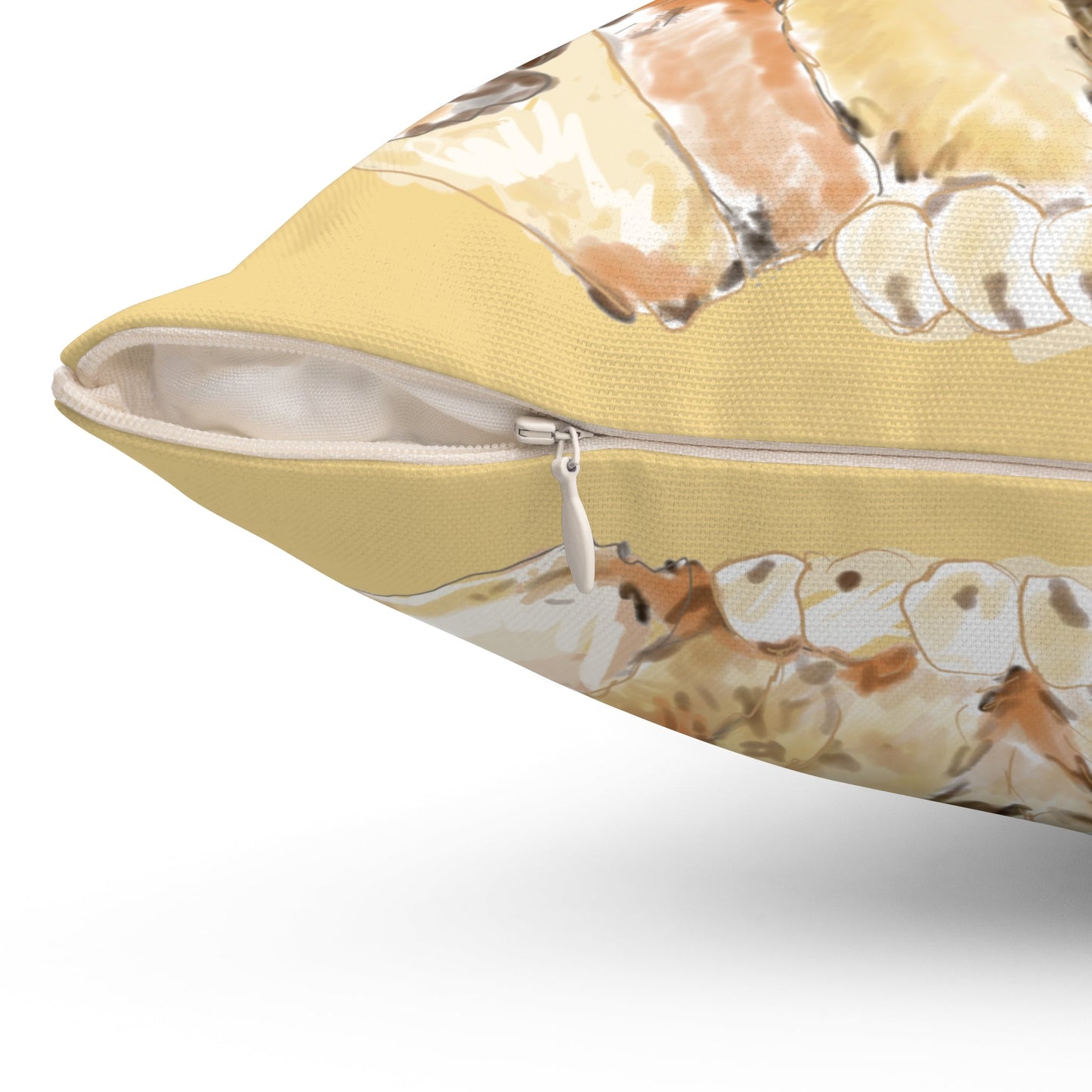 Cute Tiger Square Throw Pillow - Cozy Nursery Decorative Pillow, Kids Room Accent - Blue Cava