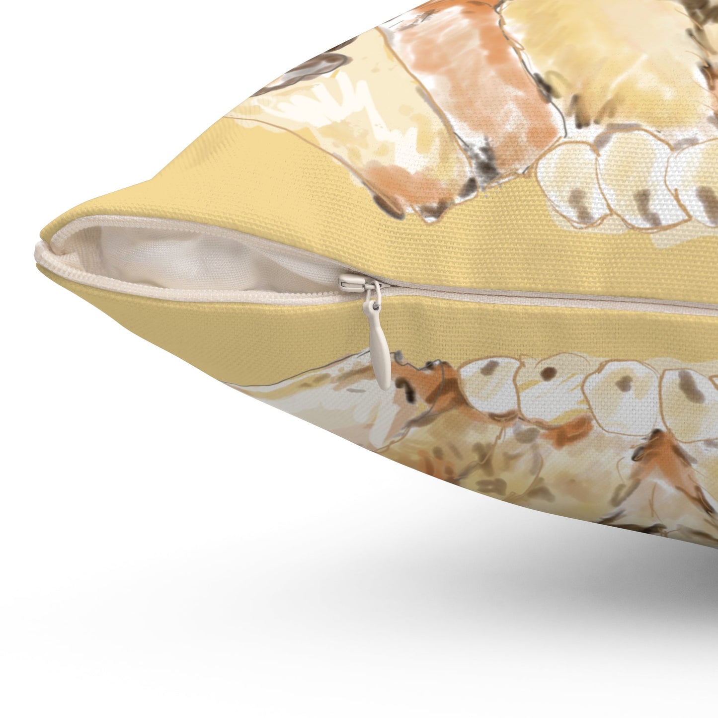 Cute Tiger Square Throw Pillow - Cozy Nursery Decorative Pillow, Kids Room Accent - Blue Cava