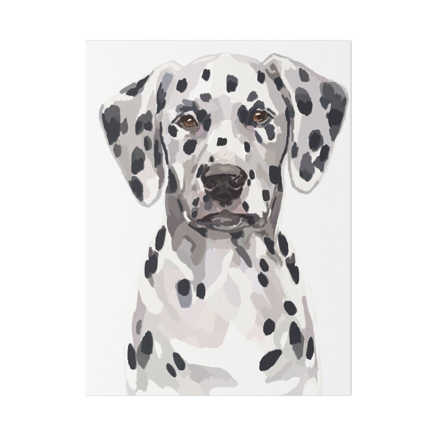 Dalmatian Canvas Art, Dog Wall Decor - Blue Cava