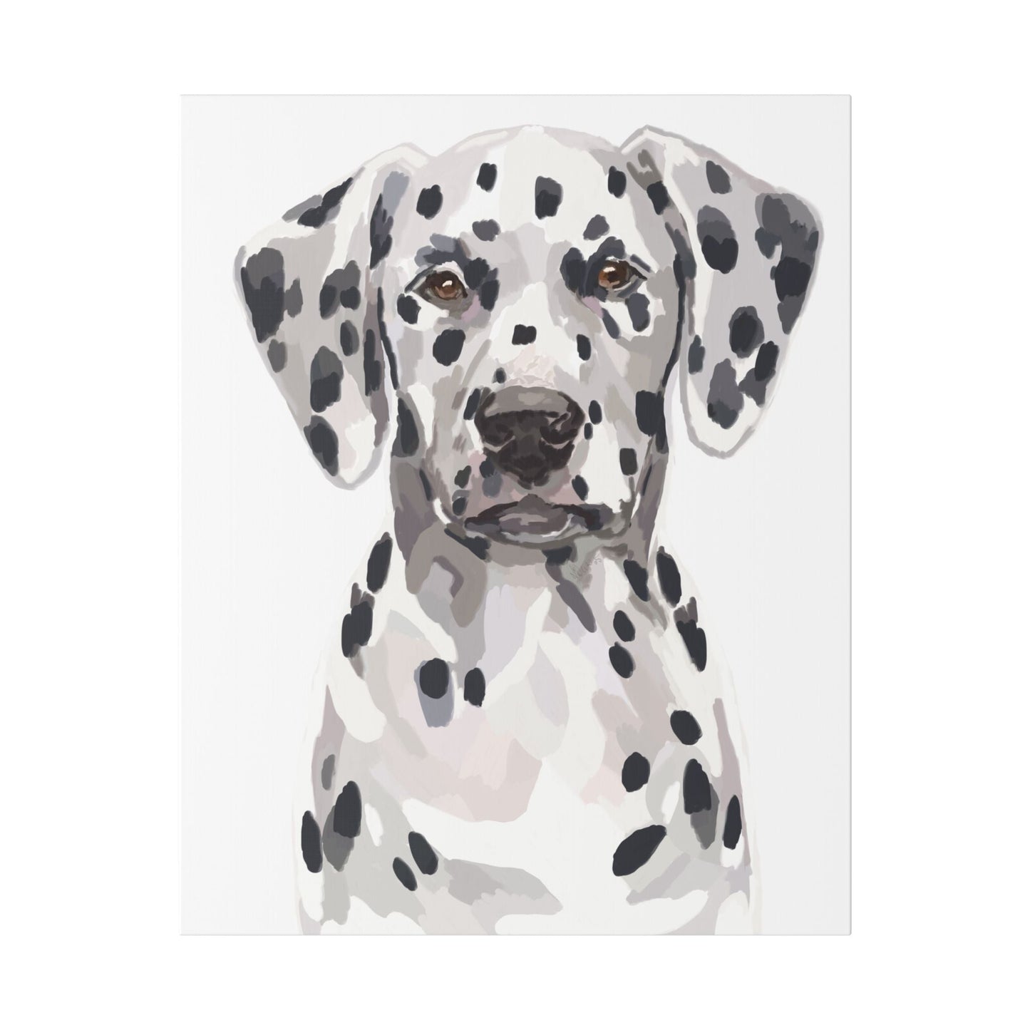 Dalmatian Canvas Art, Dog Wall Decor - Blue Cava