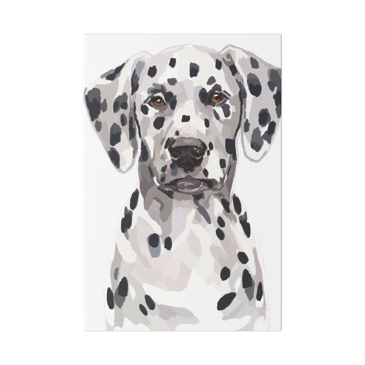 Dalmatian Canvas Art, Dog Wall Decor - Blue Cava