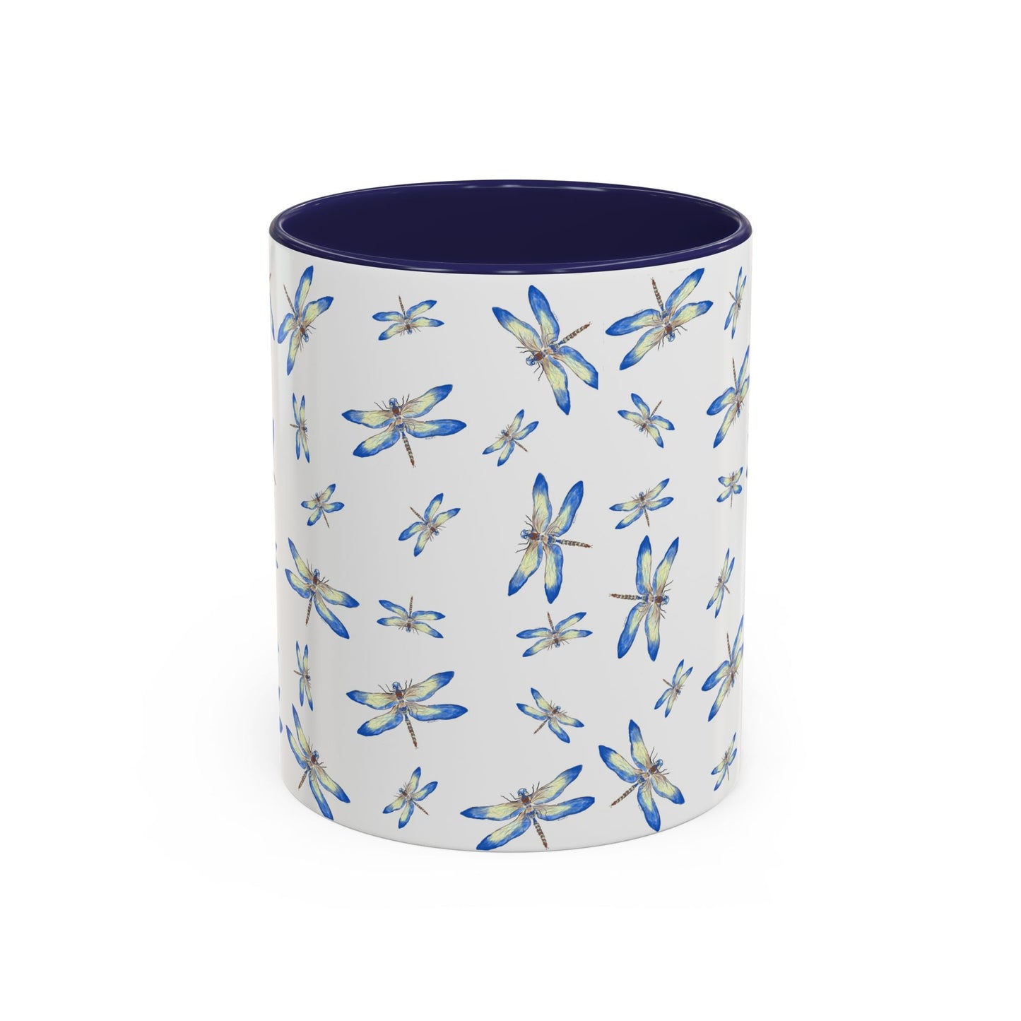 Dragonflies Two Tone Ceramic Mugs 11oz & 15oz - Blue Cava