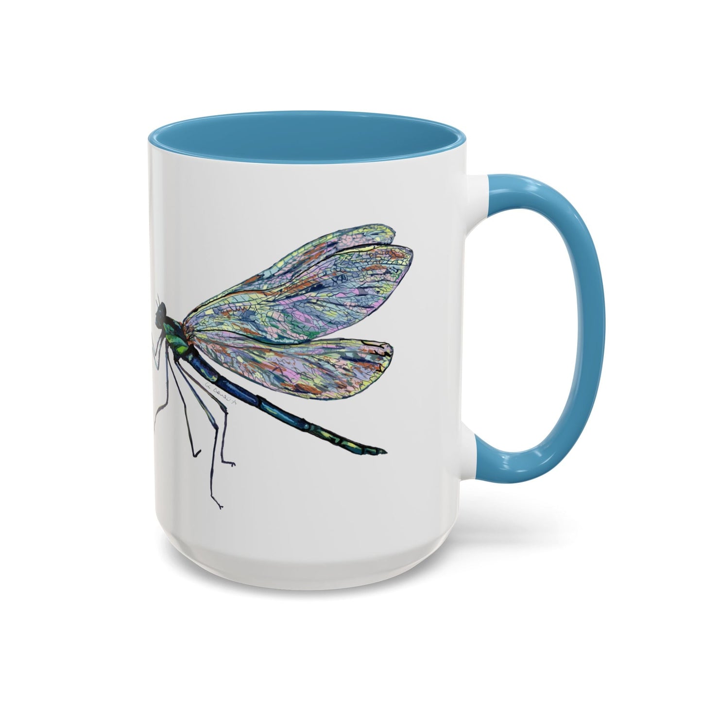 Dragonfly Two Tone Coffee Mug (11oz & 15oz) - Blue Cava