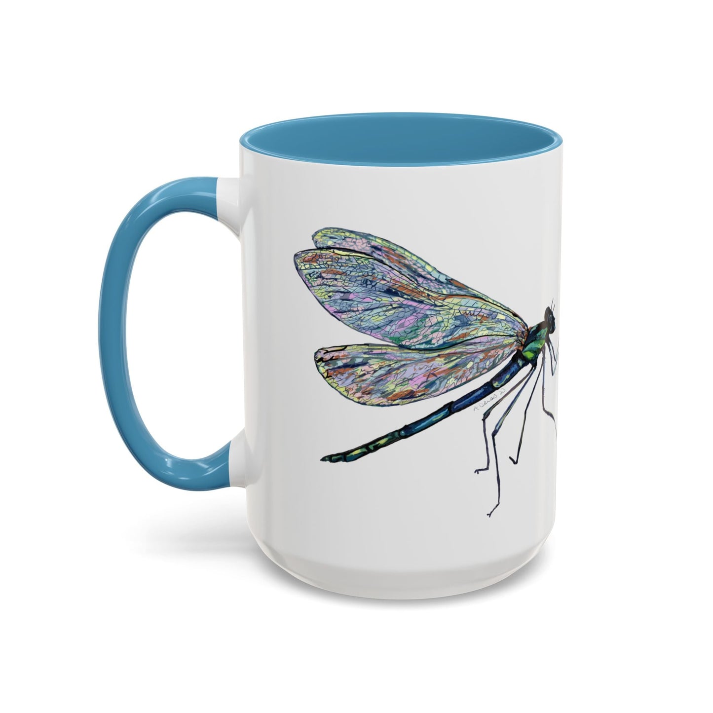 Dragonfly Two Tone Coffee Mug (11oz & 15oz) - Blue Cava