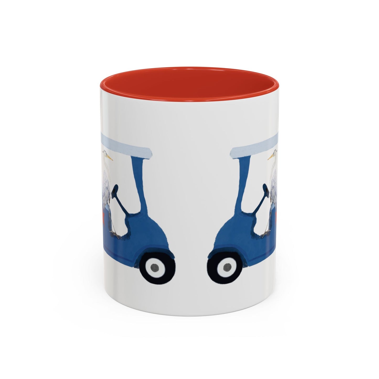 Egret Golf Cart Two Tone Coffee Mug (11oz & 15oz) - Blue Cava