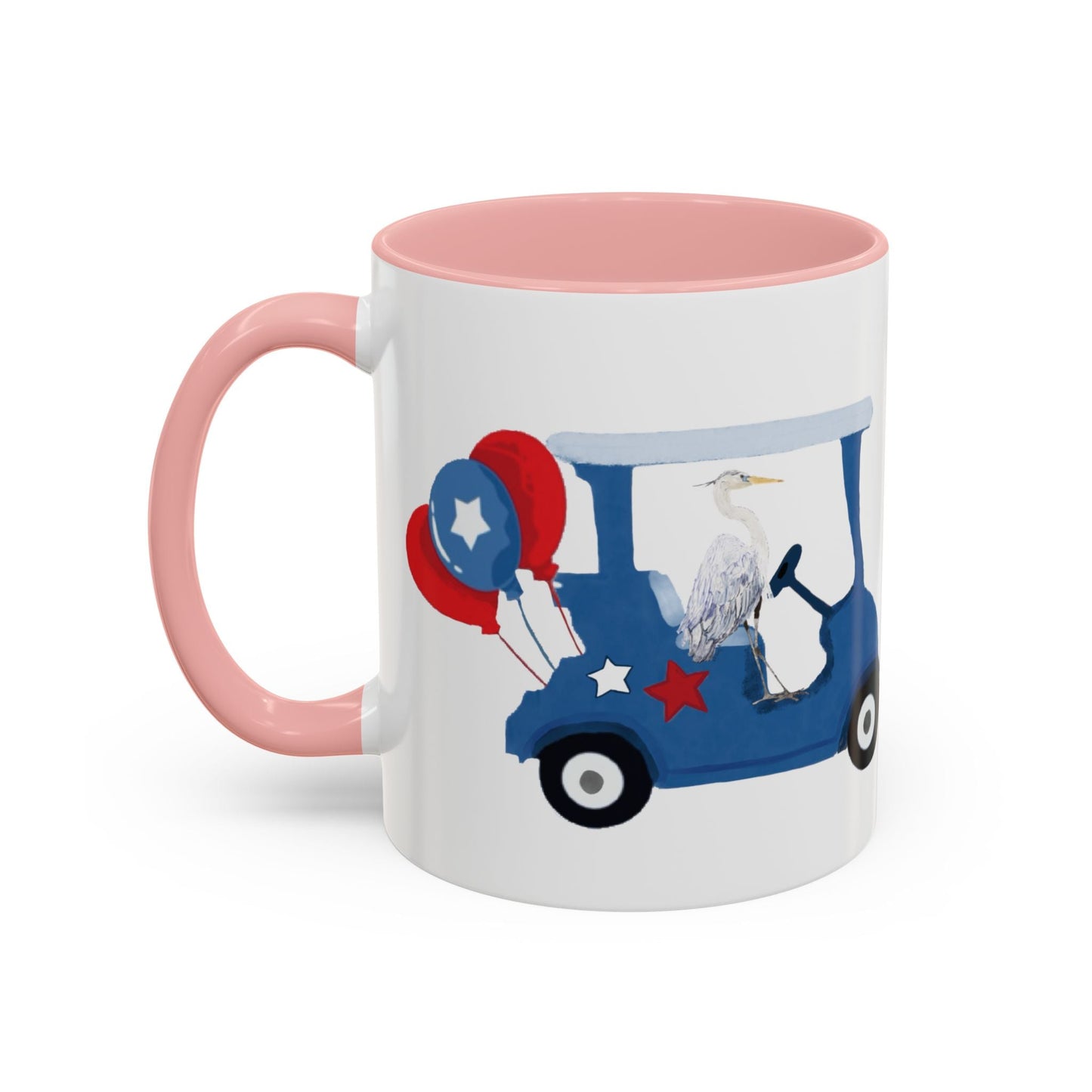 Egret Golf Cart Two Tone Coffee Mug (11oz & 15oz) - Blue Cava