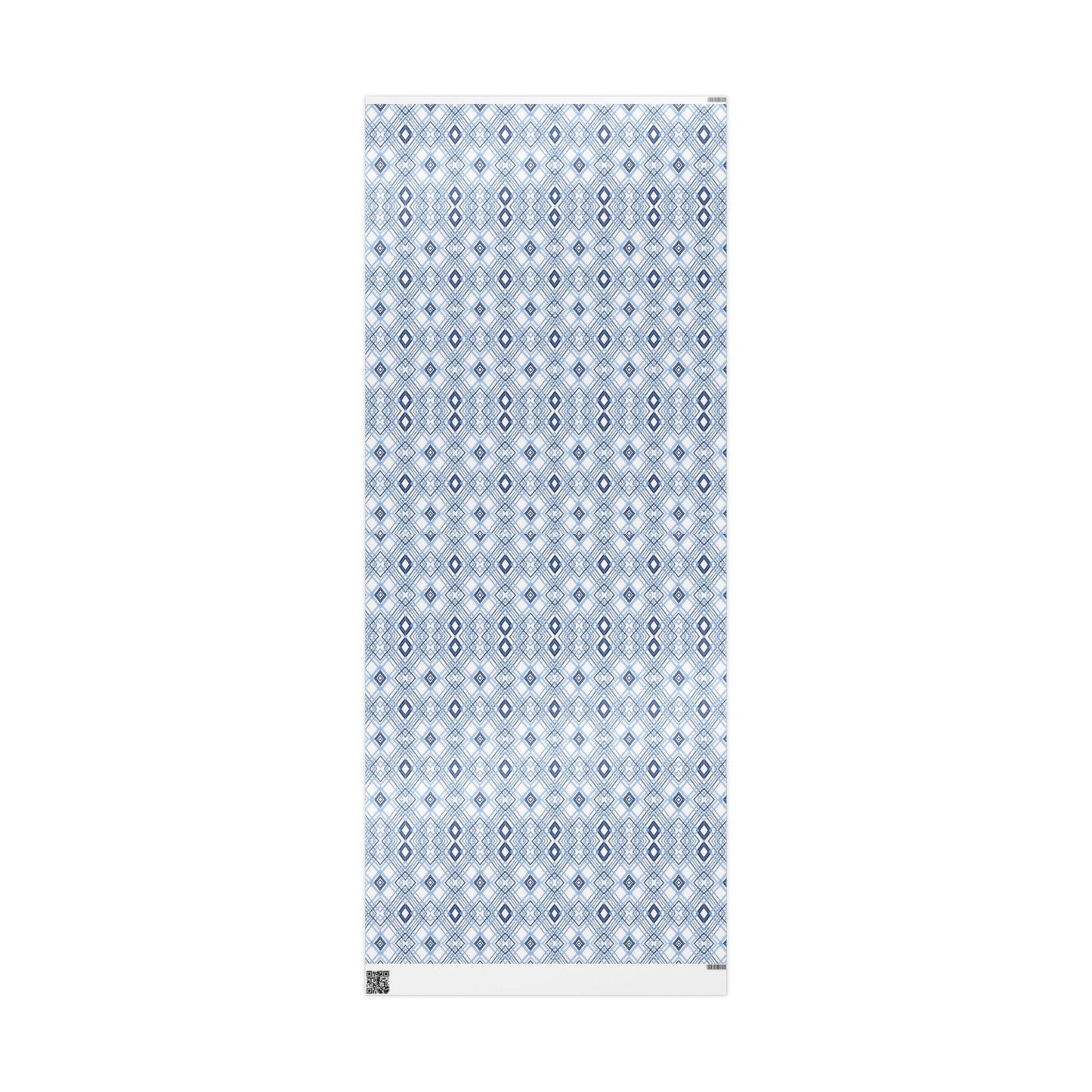 Elegant Geometric Blue Diamond Wrapping Paper - Blue Cava