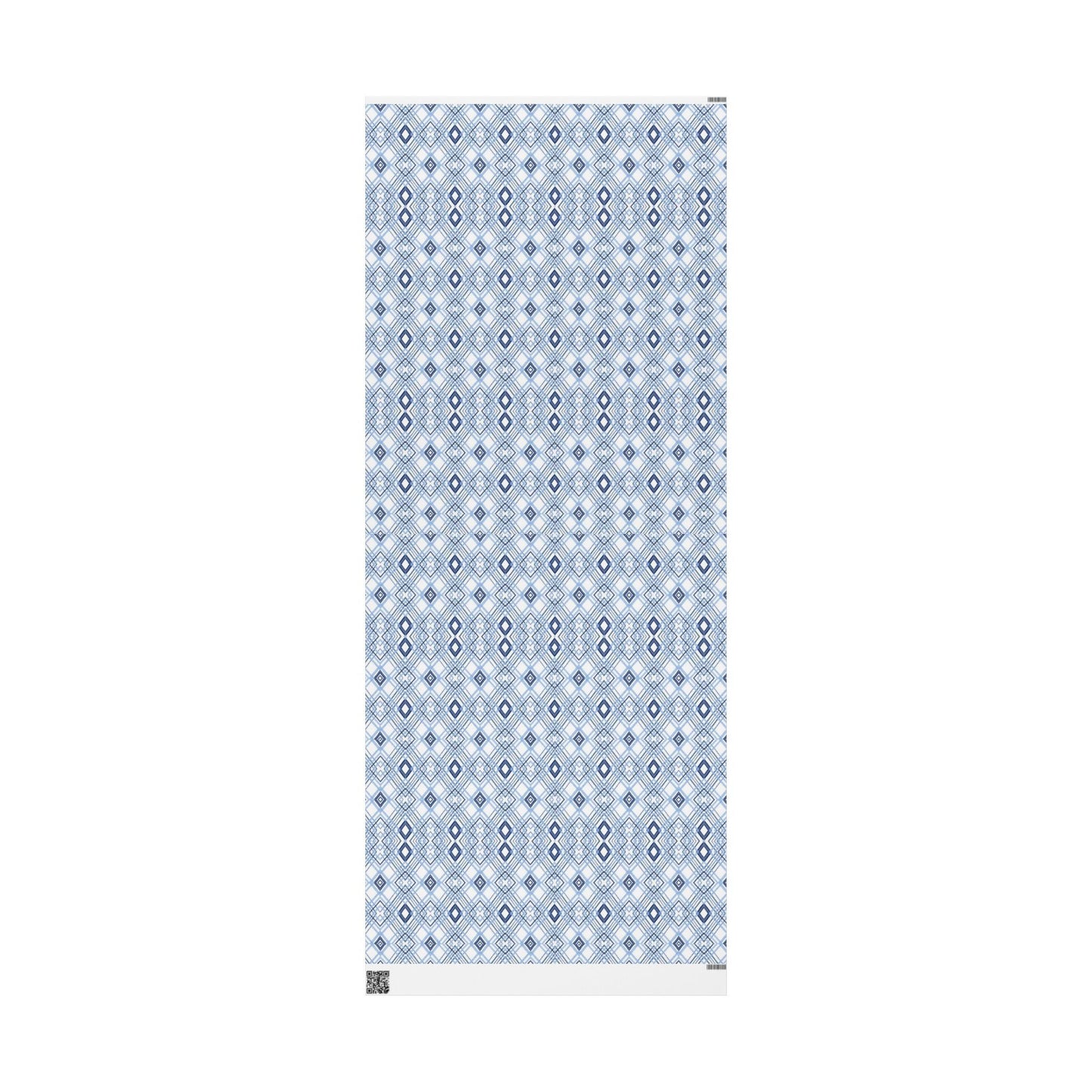 Elegant Geometric Blue Diamond Wrapping Paper - Blue Cava