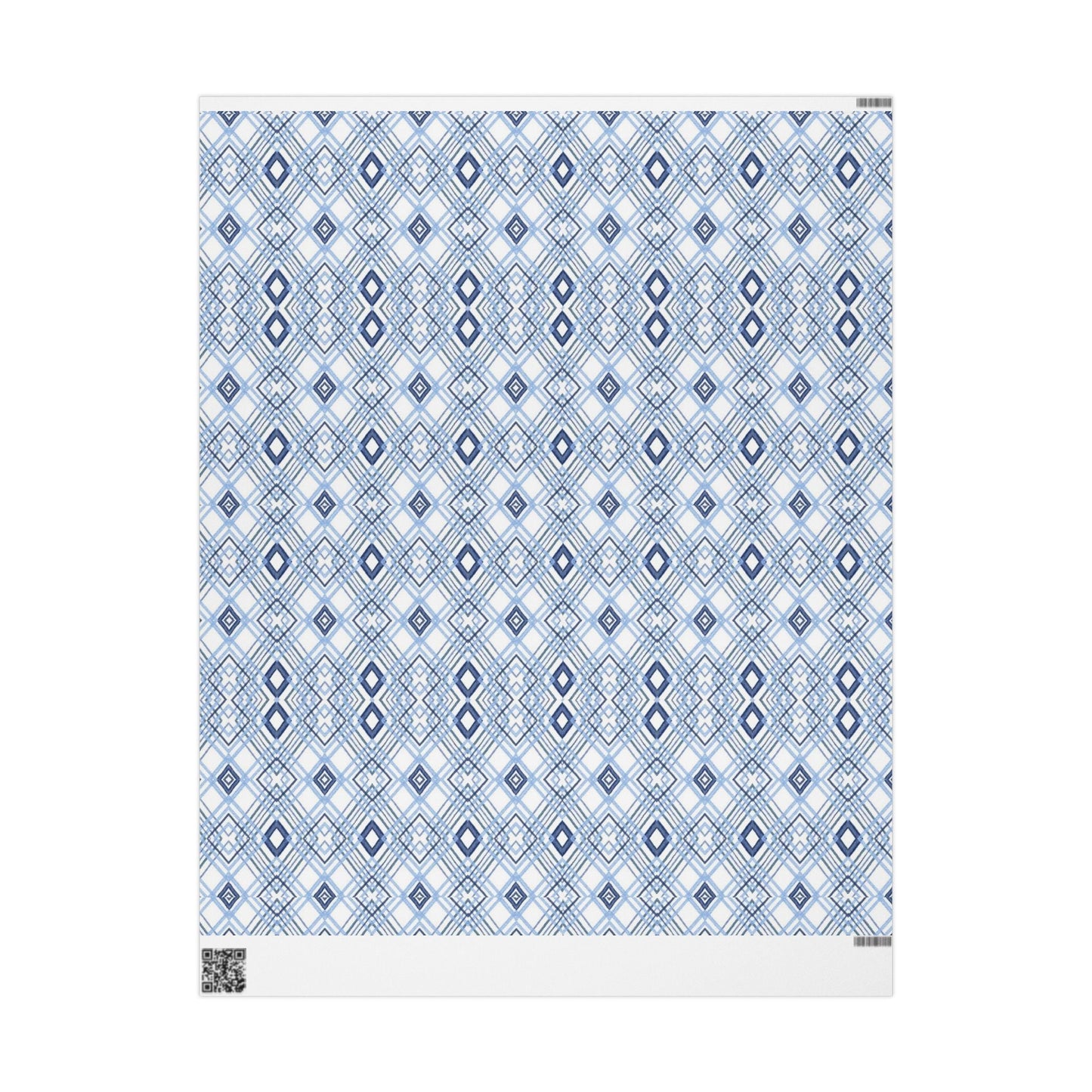Elegant Geometric Blue Diamond Wrapping Paper - Blue Cava