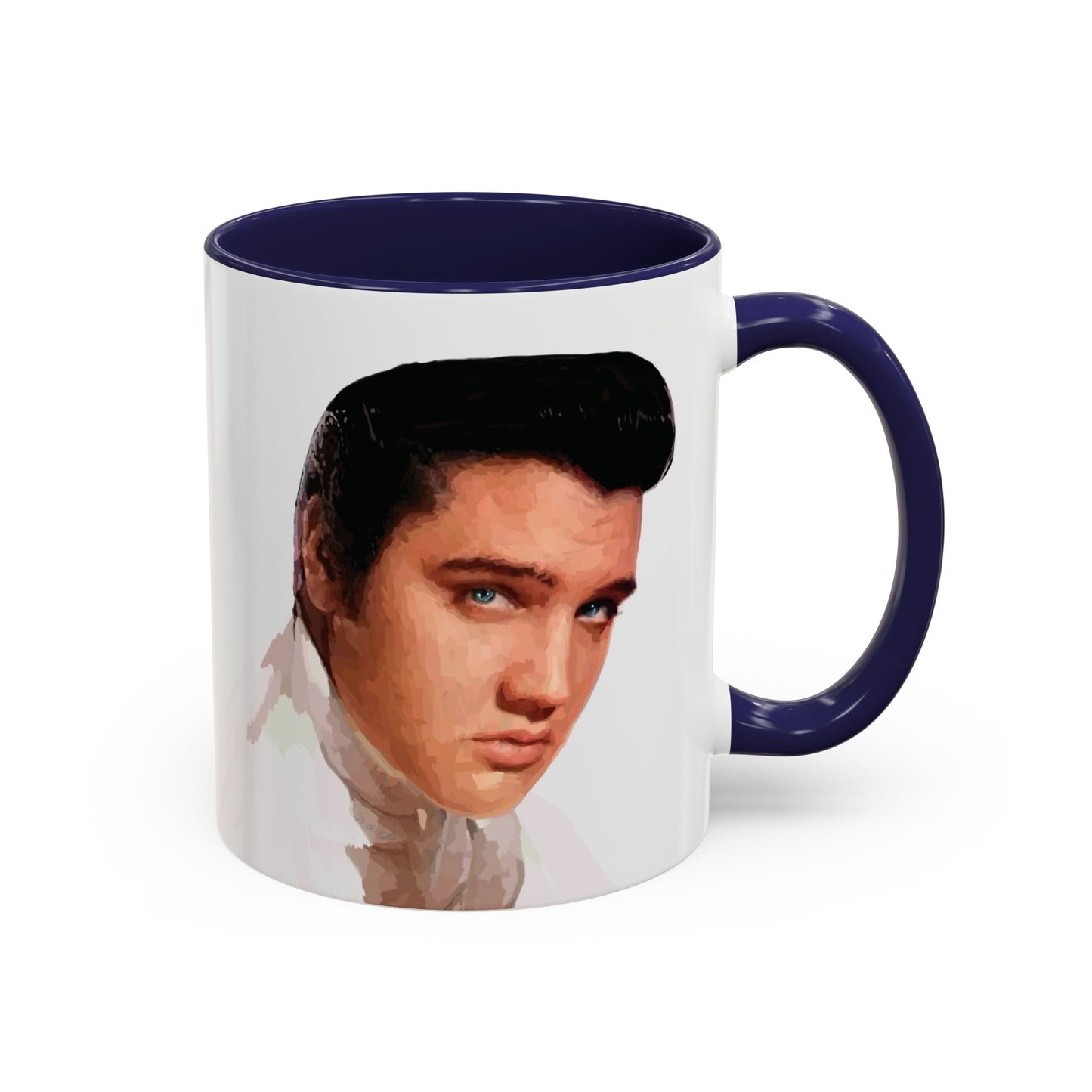 Elvis Two Tone Ceramic Mug - 11 oz & 15 oz - Blue Cava