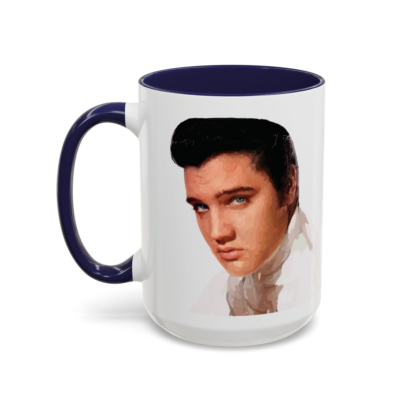 Elvis Two Tone Ceramic Mug - 11 oz & 15 oz - Blue Cava