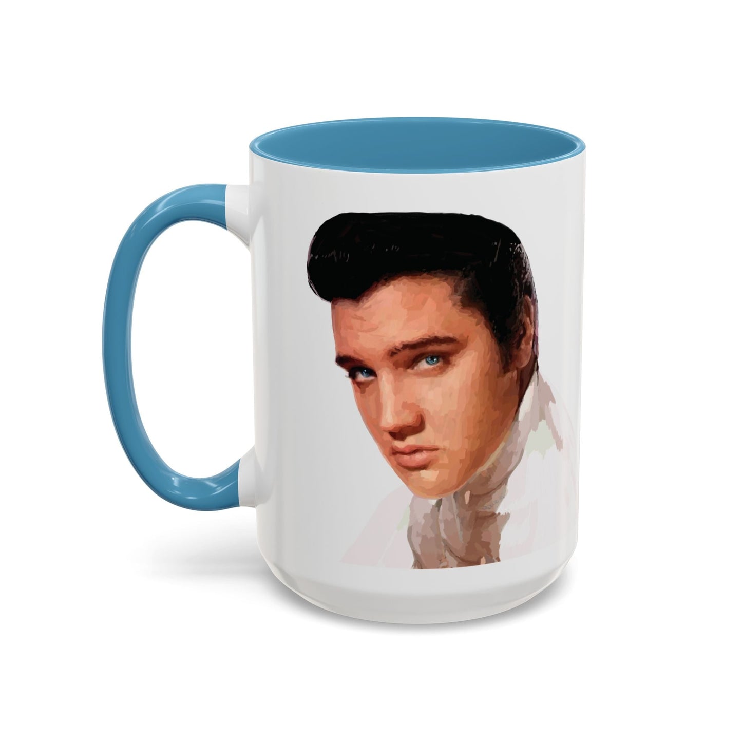 Elvis Two Tone Ceramic Mug - 11 oz & 15 oz - Blue Cava