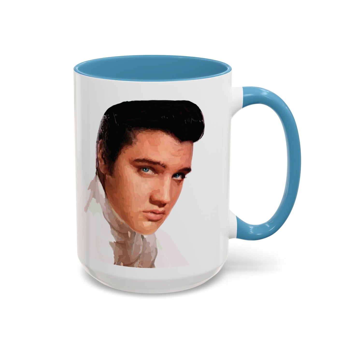 Elvis Two Tone Ceramic Mug - 11 oz & 15 oz - Blue Cava
